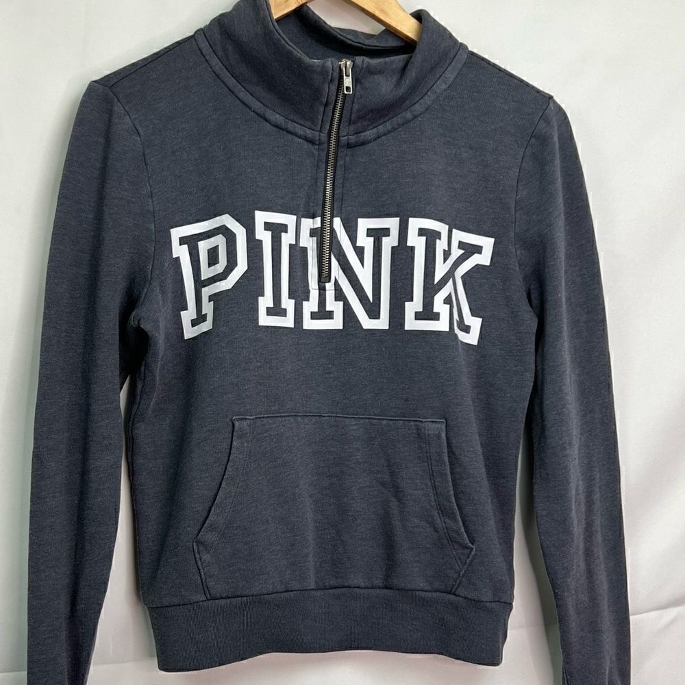 PINK Victoria’s Secret Gray quarter Zip sweatshirt